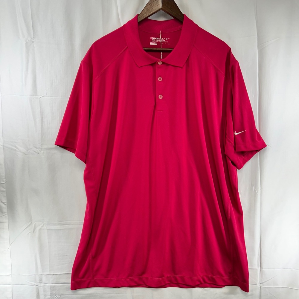 Nike Golf Polo Shirt Mens 2XL XXL Pink Dri-FIT Tour Performance 509167-691